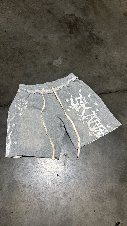 ORACLE GREY RHINESTONE SHORTS
