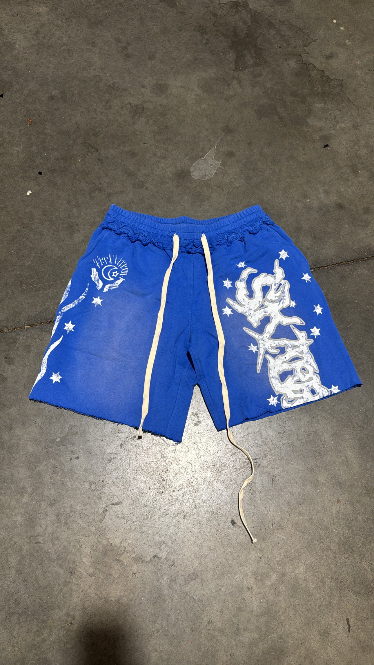 ELECTRICE BLUE RHINESTONE SHORTS